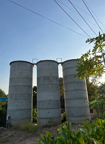 3 Water Tank made of cement and metal