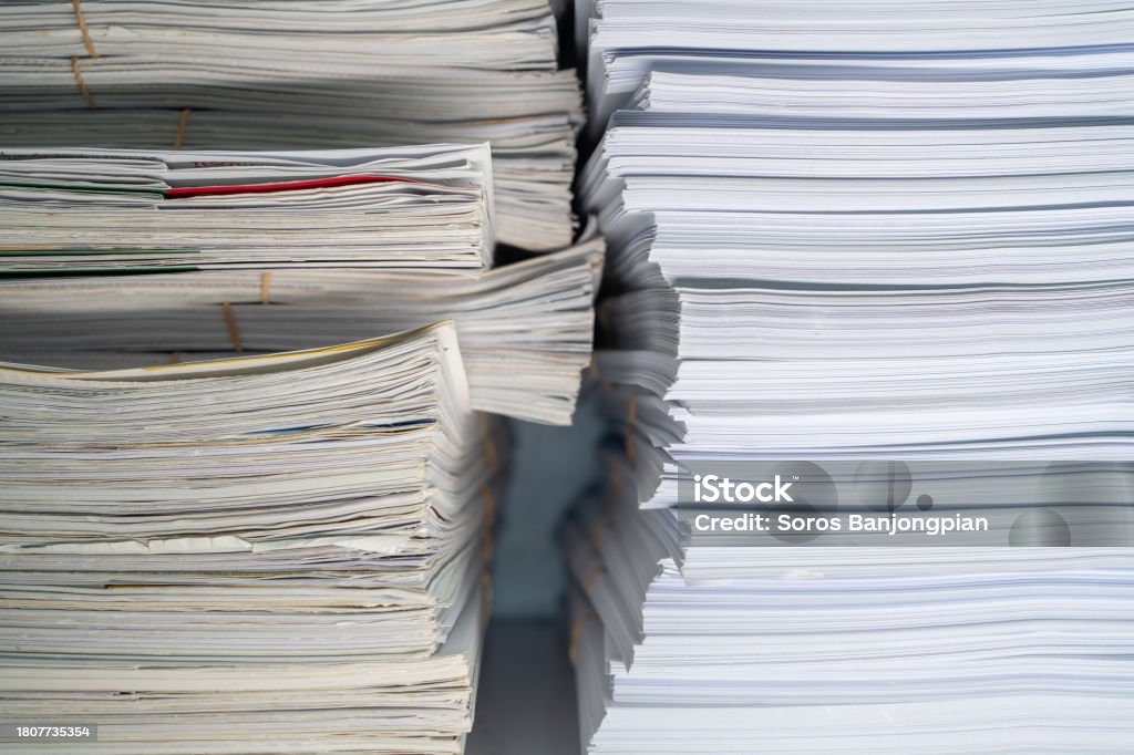 Less File Paper Closeup Stack Of Papers Documents And Files Large Stack Of Files ...