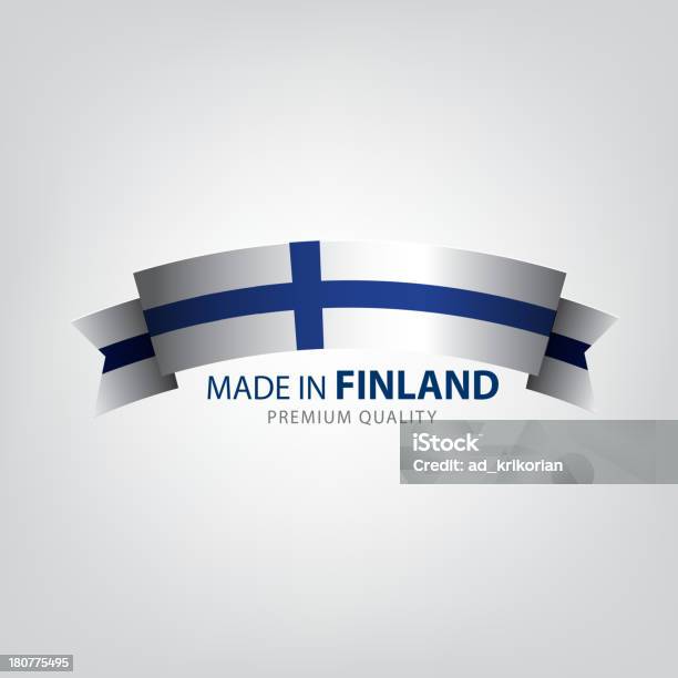 Made In Finland Seal Flag Stock Illustration - Download Image Now - Finnish Flag, Blue, Brooch