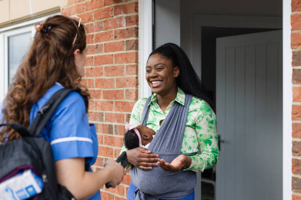 Nurse Visiting a New Mother