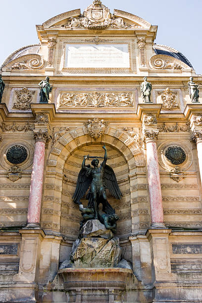 istock Saint Michael fountain , Paris, France 180778310