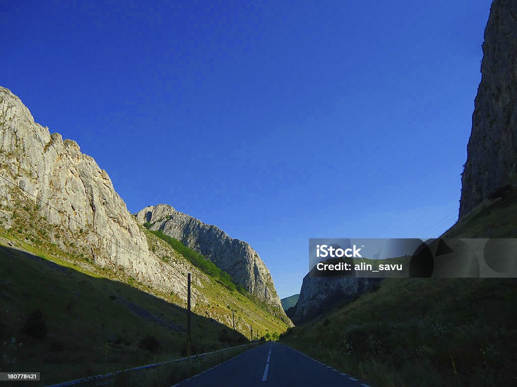 Clear Country Road Asphalt Stock Photo