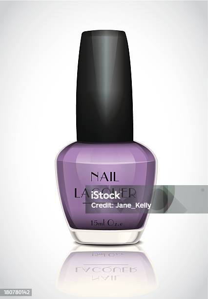 Nail Nagellack Stock Vektor Art und mehr Bilder von Accessoires - Accessoires, Bildkomposition und Technik, Emaille