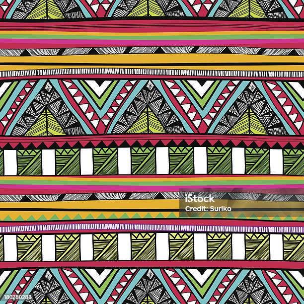 Tribal Pattern Stock Illustration - Download Image Now - Abstract, Asian Culture, Backgrounds
