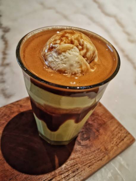 istock Avocado coffee with vanilla ice cream 1807809994