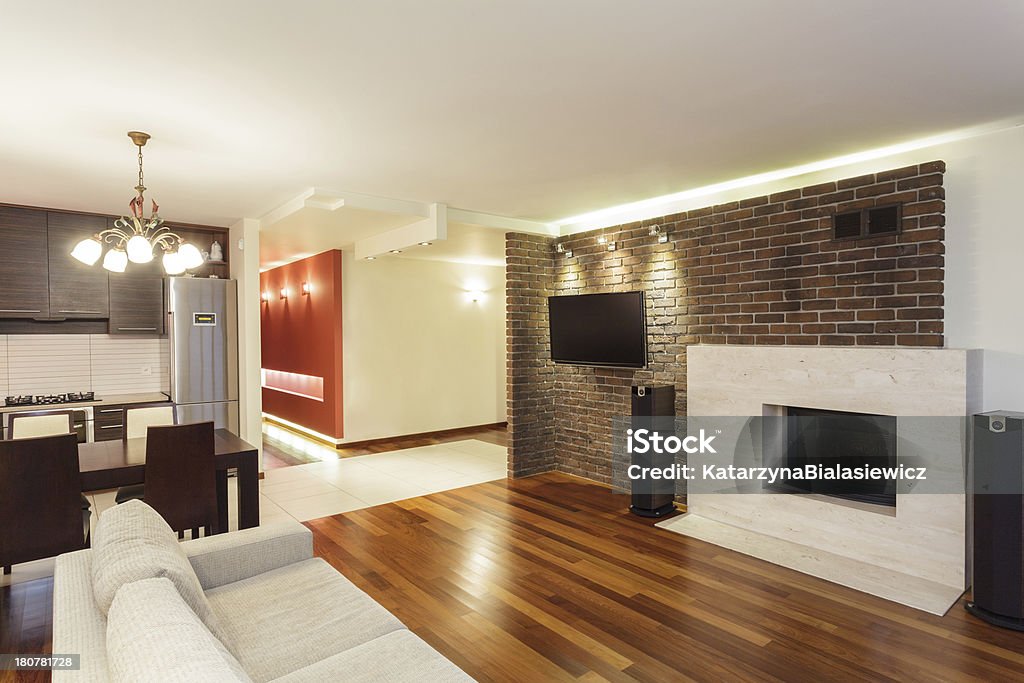 Espaçoso Apartamento-interior - Royalty-free Apartamento Foto de stock