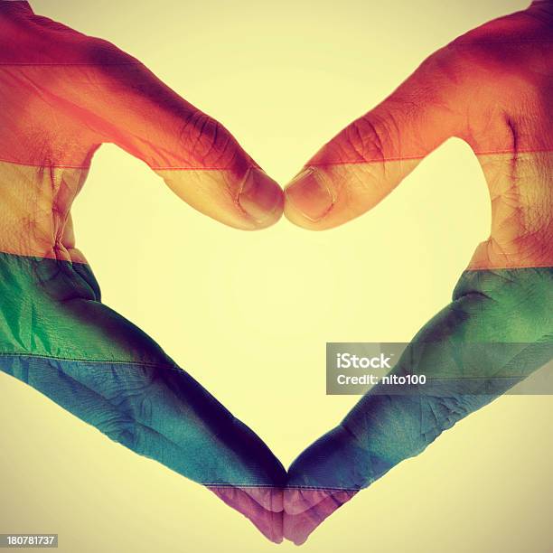 Foto de Gay Amor e mais fotos de stock de Dia - Dia, Passeata Gay, Símbolo do Coração