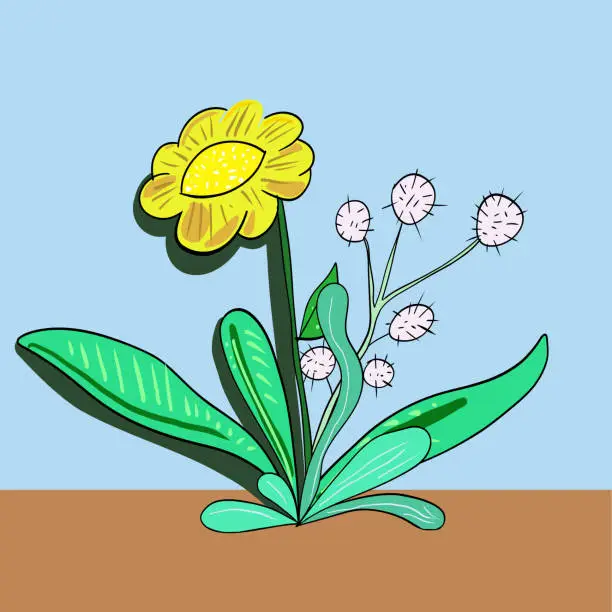 Vector illustration of Flower