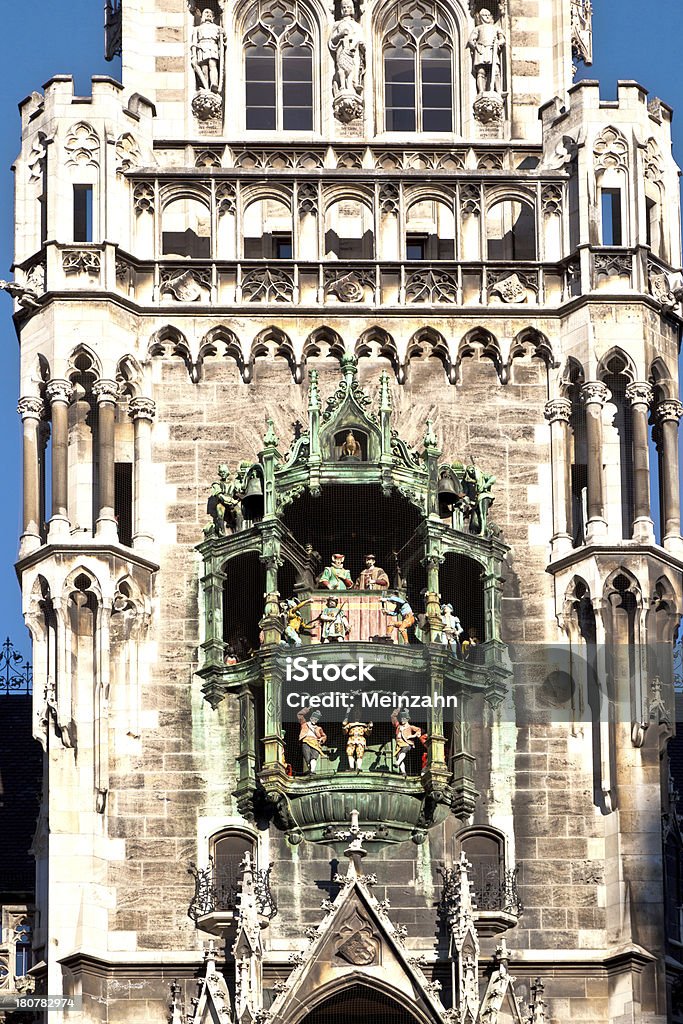 Glockenspiel Часы на Munich city hall - Стоковые фото Архитектура роялти-фри