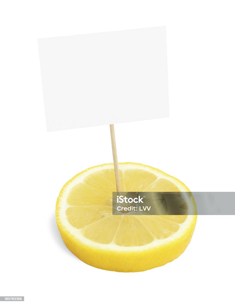 個のフレッシュなレモン、ブランク段ボール情報タグ - かんきつ類のロイヤリティフリーストックフォト