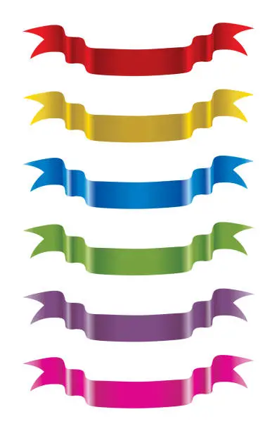 Vector illustration of colorful ribbons