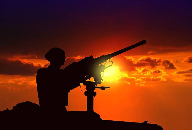 istock Soldier on Standby at Armed Tank 180784540