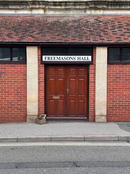 istock Freemasons hall entrance door 1807850975