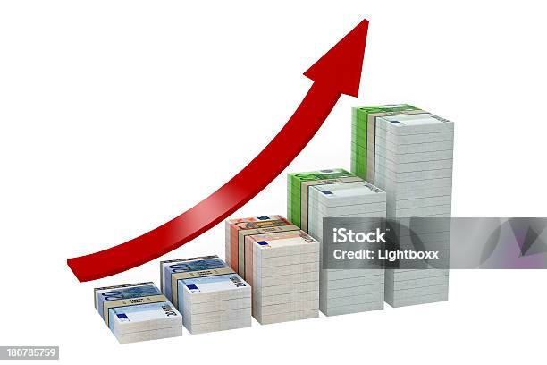 Biznes Wykres Wykonane Z Banknotów Euro - zdjęcia stockowe i więcej obrazów Abstrakcja - Abstrakcja, Analizować, Biznes