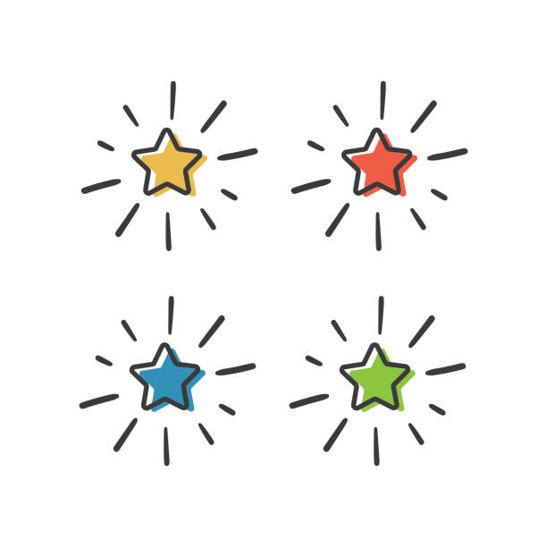 ilustrações de stock, clip art, desenhos animados e ícones de premium star icon or logo in line style. - star of david