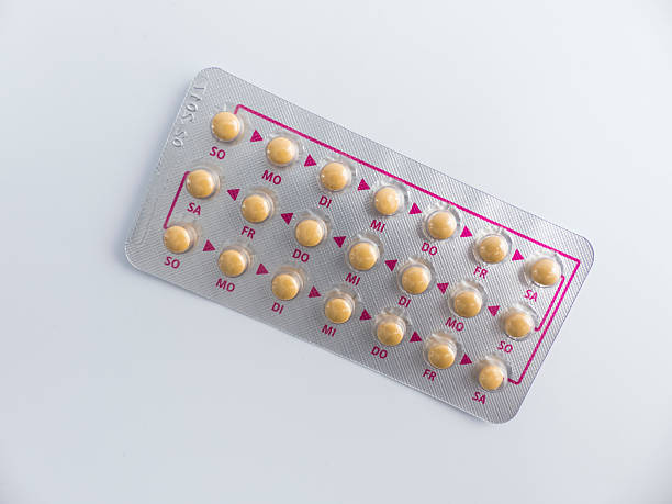 Anti baby pill stock photo