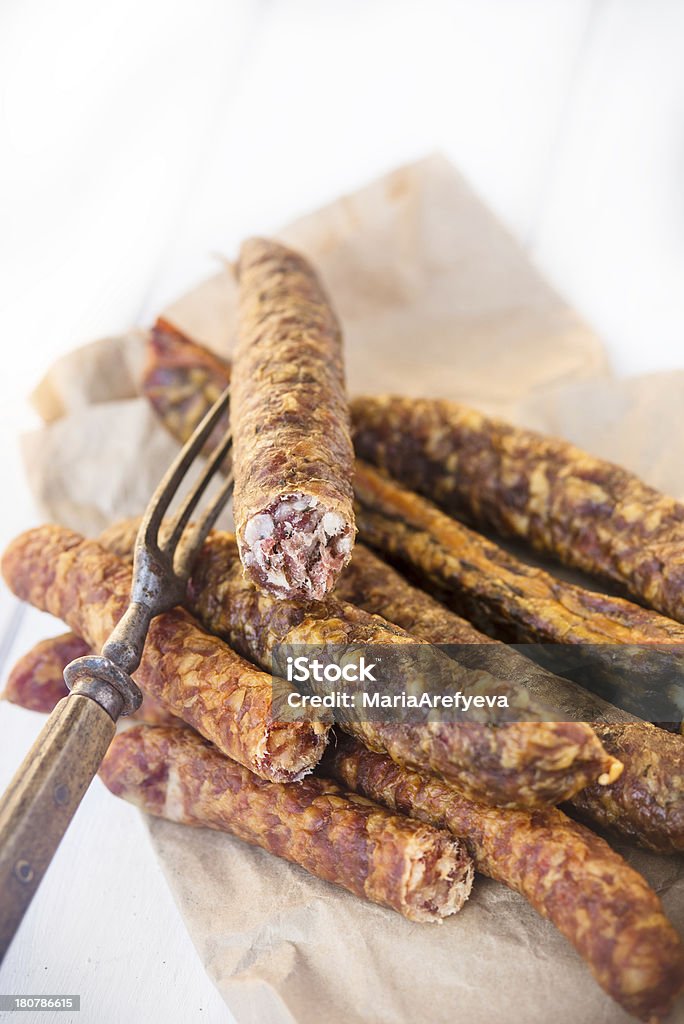 Saucisses allemande traditionnelle - Photo de Ail - Légume à bulbe libre de droits