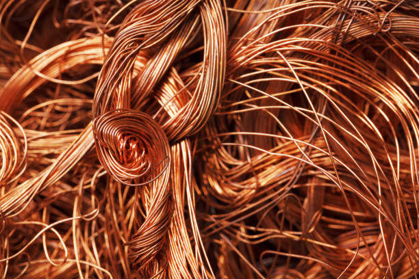 istock Copper wire texture background in full screen. Scrap of non-ferrous metals. 1807877863