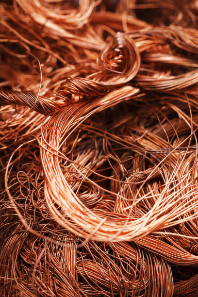 istock Copper wire texture background in full screen. Scrap of non-ferrous metals. 1807877875