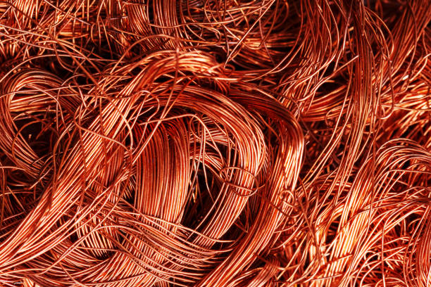 istock Scrap copper wire fibers as a background. 1807883735