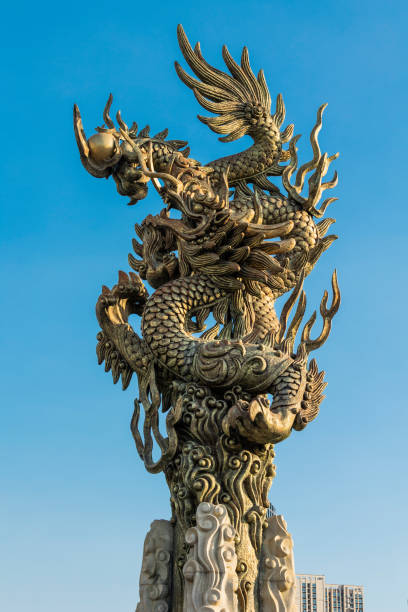 istock Bronze dragon statue in Forbidden City 1807891013
