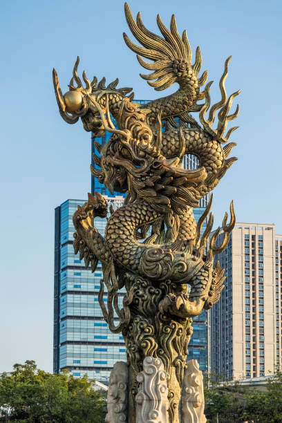 istock Bronze dragon statue in Forbidden City 1807891581