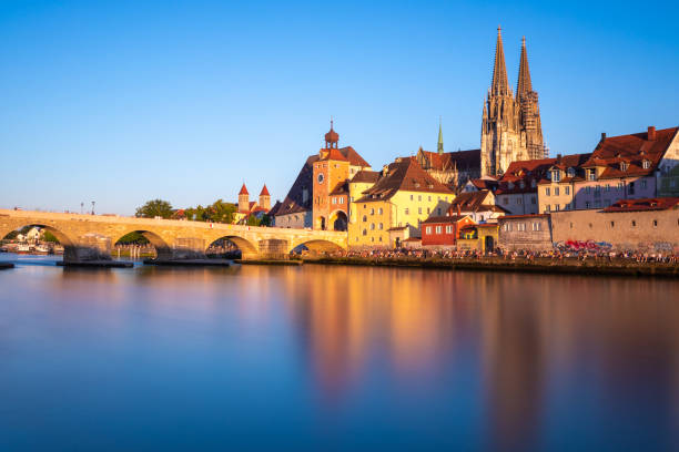 Regensburg in the sunset