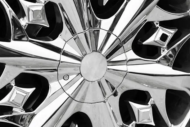 Detail of a beauty and fast sportcar (rim)