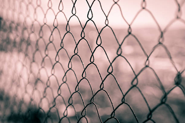 istock Metal fence. 180791554