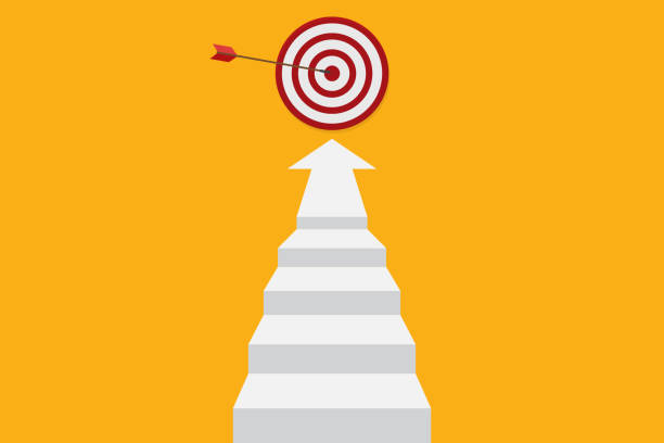 ilustrações de stock, clip art, desenhos animados e ícones de overcoming business challenge and obstacles. - hurdle conquering adversity obstacle course nobody