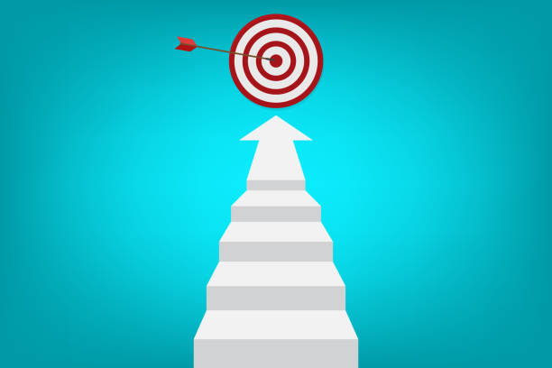 ilustrações de stock, clip art, desenhos animados e ícones de overcoming business challenge and obstacles. - hurdle conquering adversity obstacle course nobody