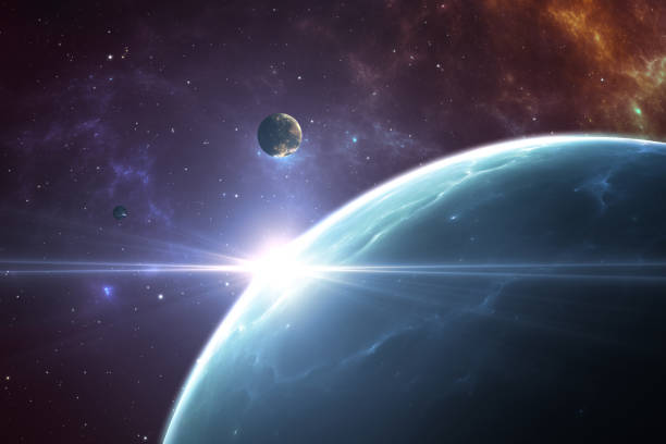 istock Planets outside our solar system. Exoplanets and exoplanetary systems, space background. 1807963789