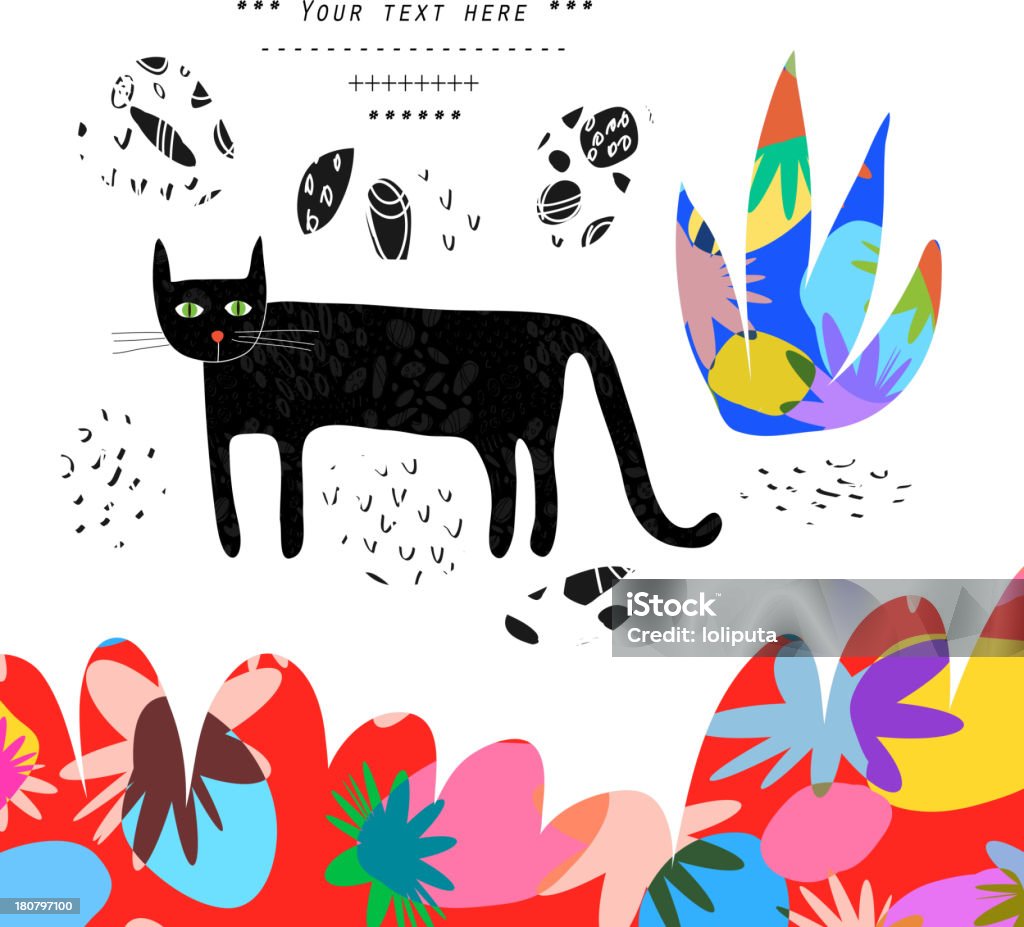 Vida Tropical - Royalty-free Gato não domesticado arte vetorial