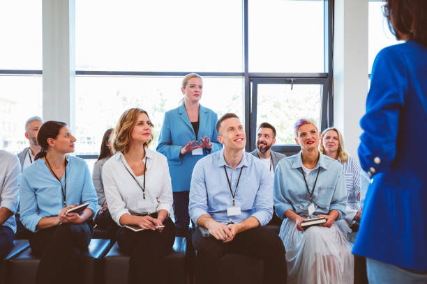 istock Business people during seminar 1807975243