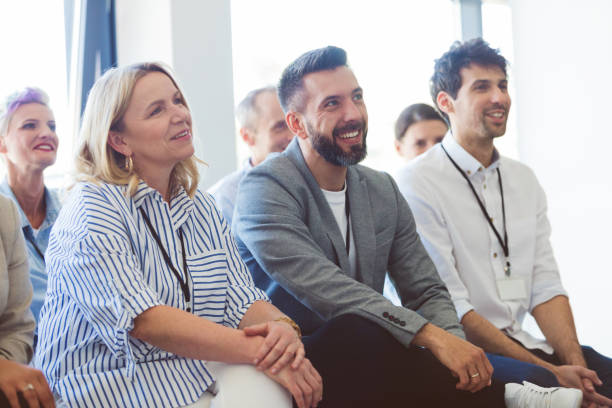 istock Group of business people at conference 1807977351