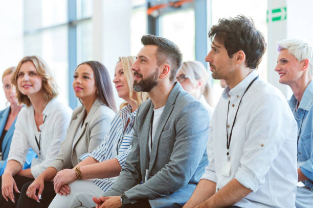 istock Group of business people at conference 1807977873