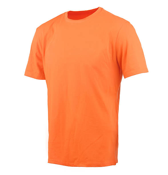 istock Orange T-shirt on a white background 180799224