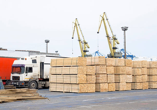 istock wood deposit in port 180799518