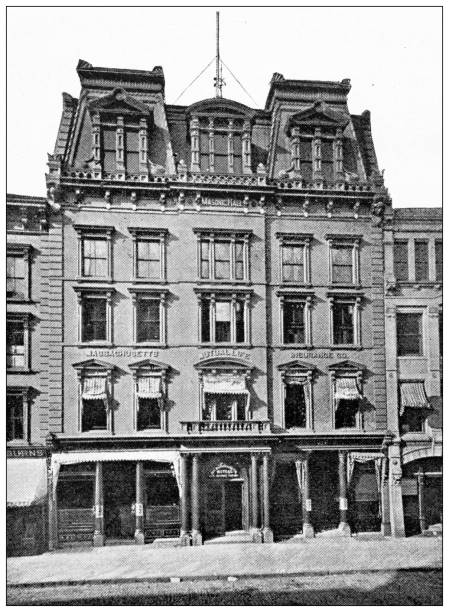 istock Antique image of Hampden County, Massachusetts: Massachusetts Mutual Life Insurance, Springfield 1807995976