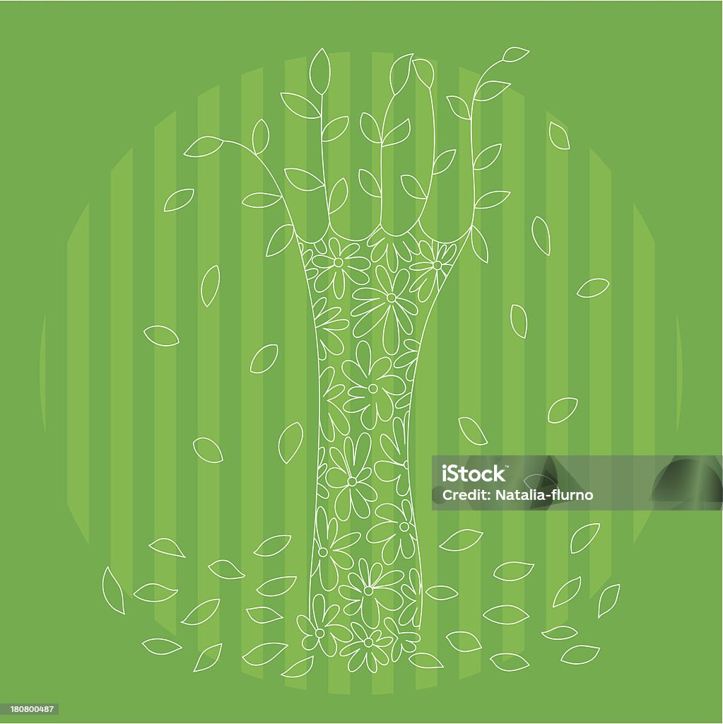 green tree - clipart vectoriel de Abstrait libre de droits