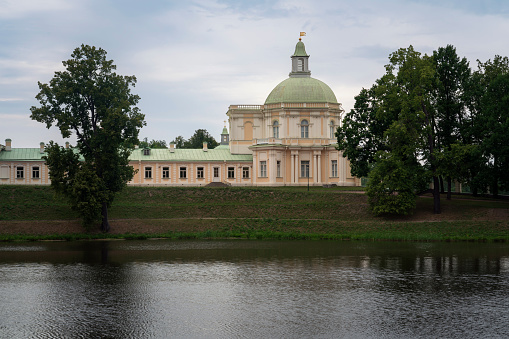 Fredensborg, Denmark: 4 April, 2021 - A view of Fredensborg Palace which is a spring and autumn residence for the Danish Royal Family.