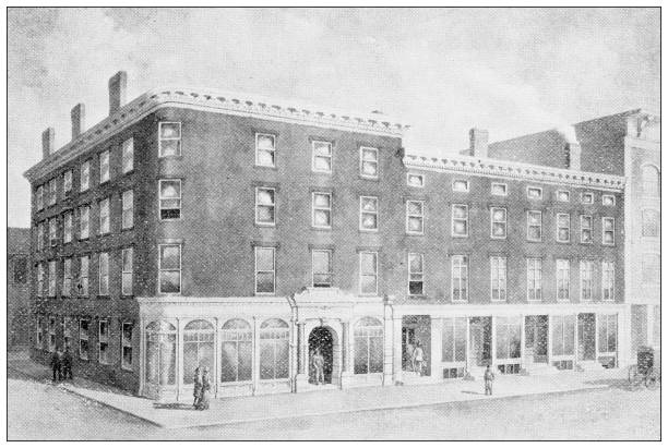 istock Antique image of Hampden County, Massachusetts: Chapin National Bank, Springfield 1808011323