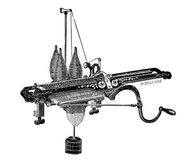 Antique image of Hampden County, Massachusetts: Lamb knitting machine