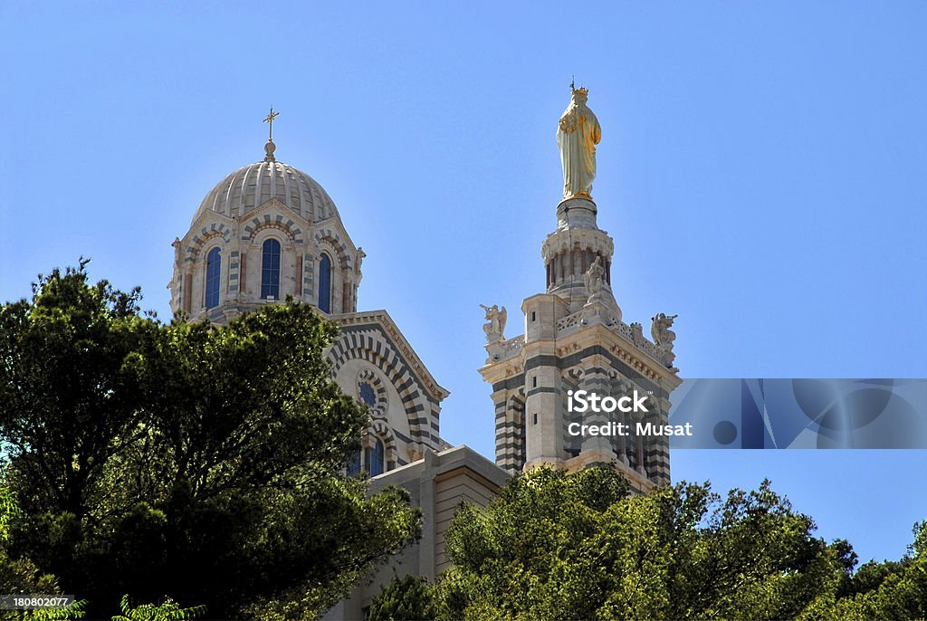 Notre-Dame-de-la-Garde in Marseille - Lizenzfrei Alpen Stock-Foto