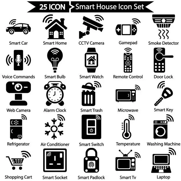 Vector illustration of Smart House Icon Set