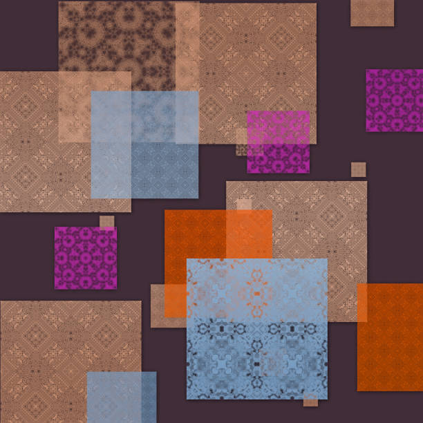 istock abstract geometric background with textured squares of different colors. 3d effect. 1808024725