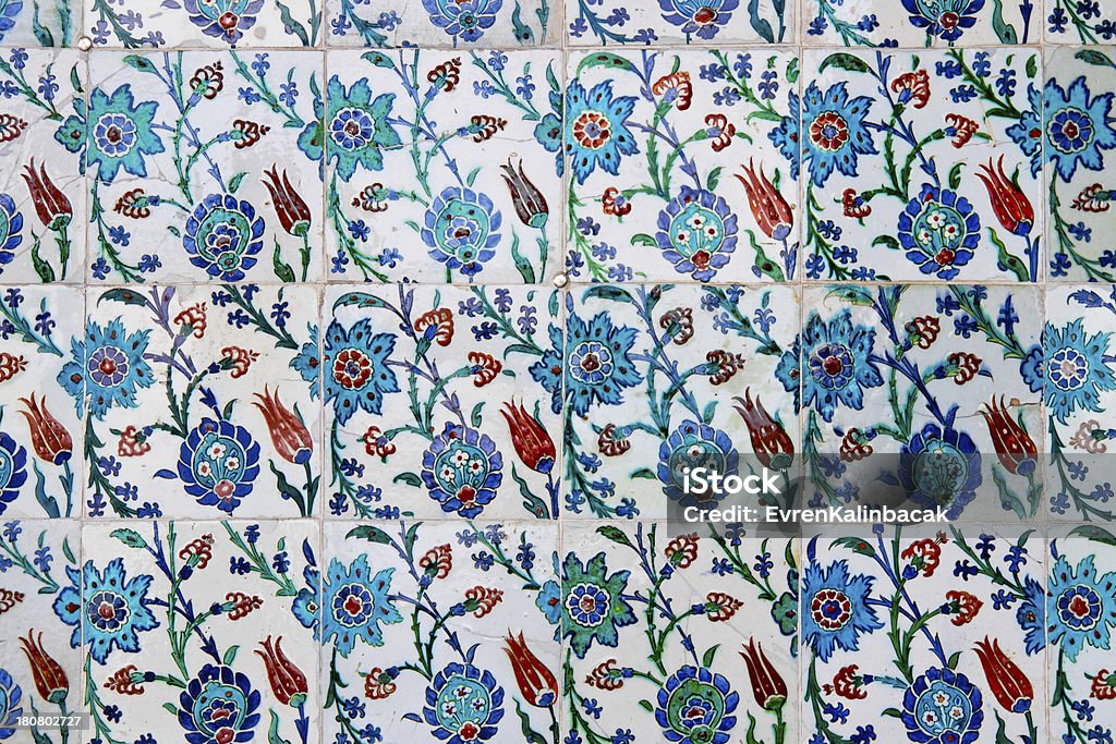 Azulejos azul - Foto de stock de Antigo royalty-free