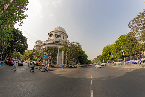 Kolkata,west bengal,India,11 April 2022 A view of the famous GPO office in Kolkata, colonial buildings in the city.