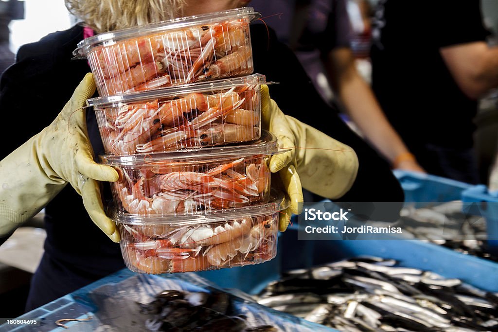 рыбный рынок - Стоковые фото Касса роялти-фри