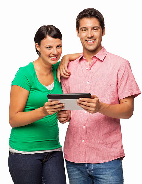 istock Couple Holding Digital Tablet - Isolated 180805025